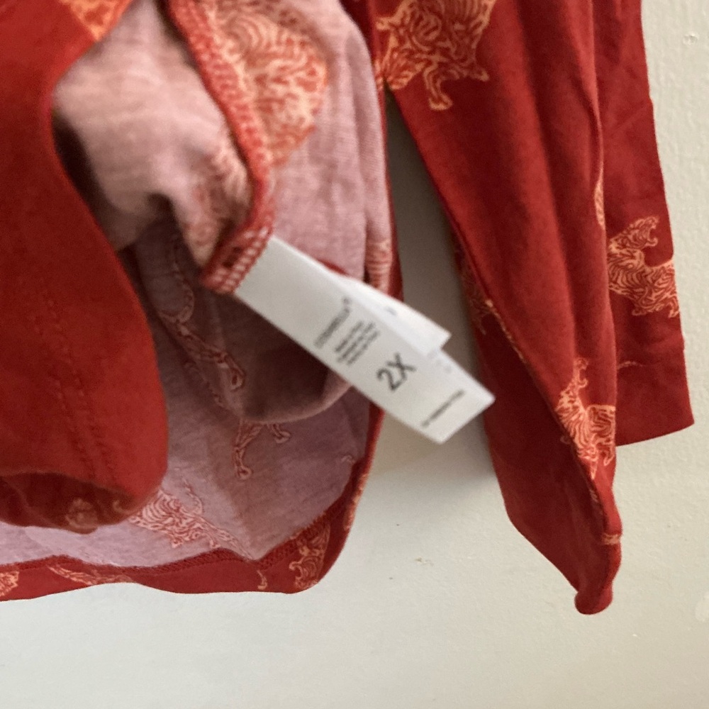 Universal Thread Rust Animal Print Pajama Set - Picture 2 of 4
